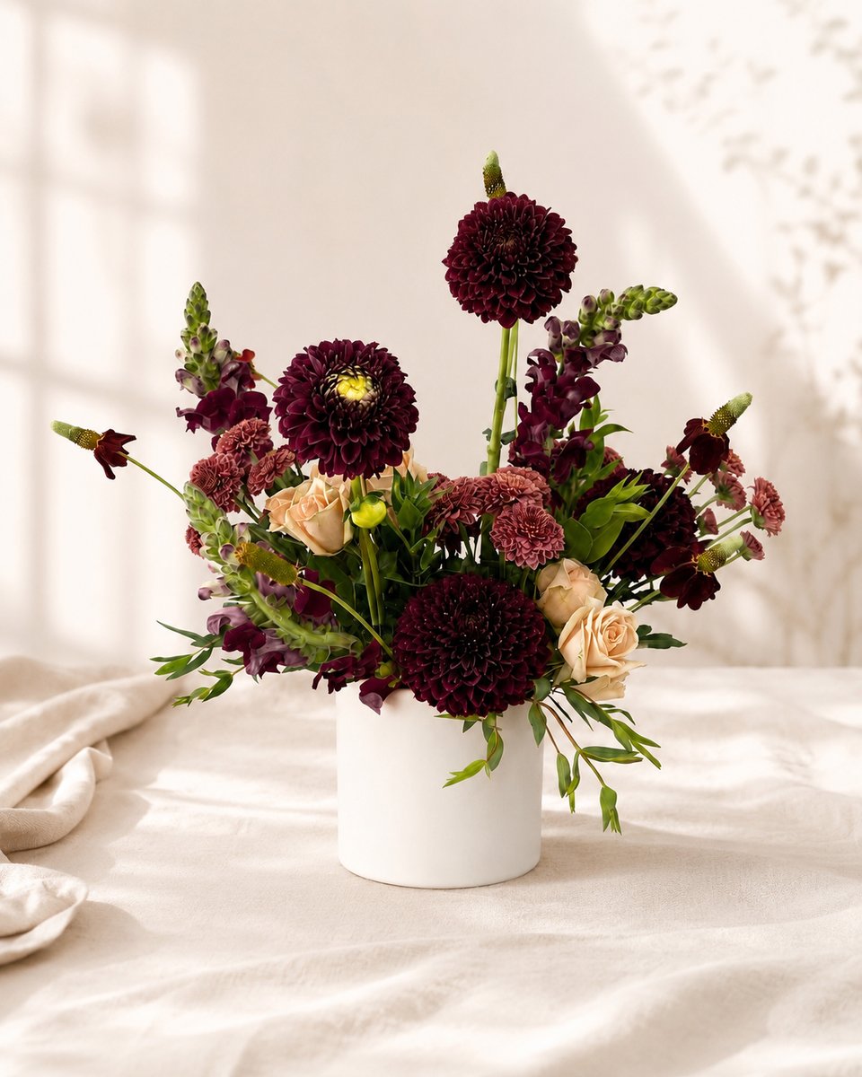 Velvet Romance — hand-arranged florals by Valley Bloom Shop, Athens TN